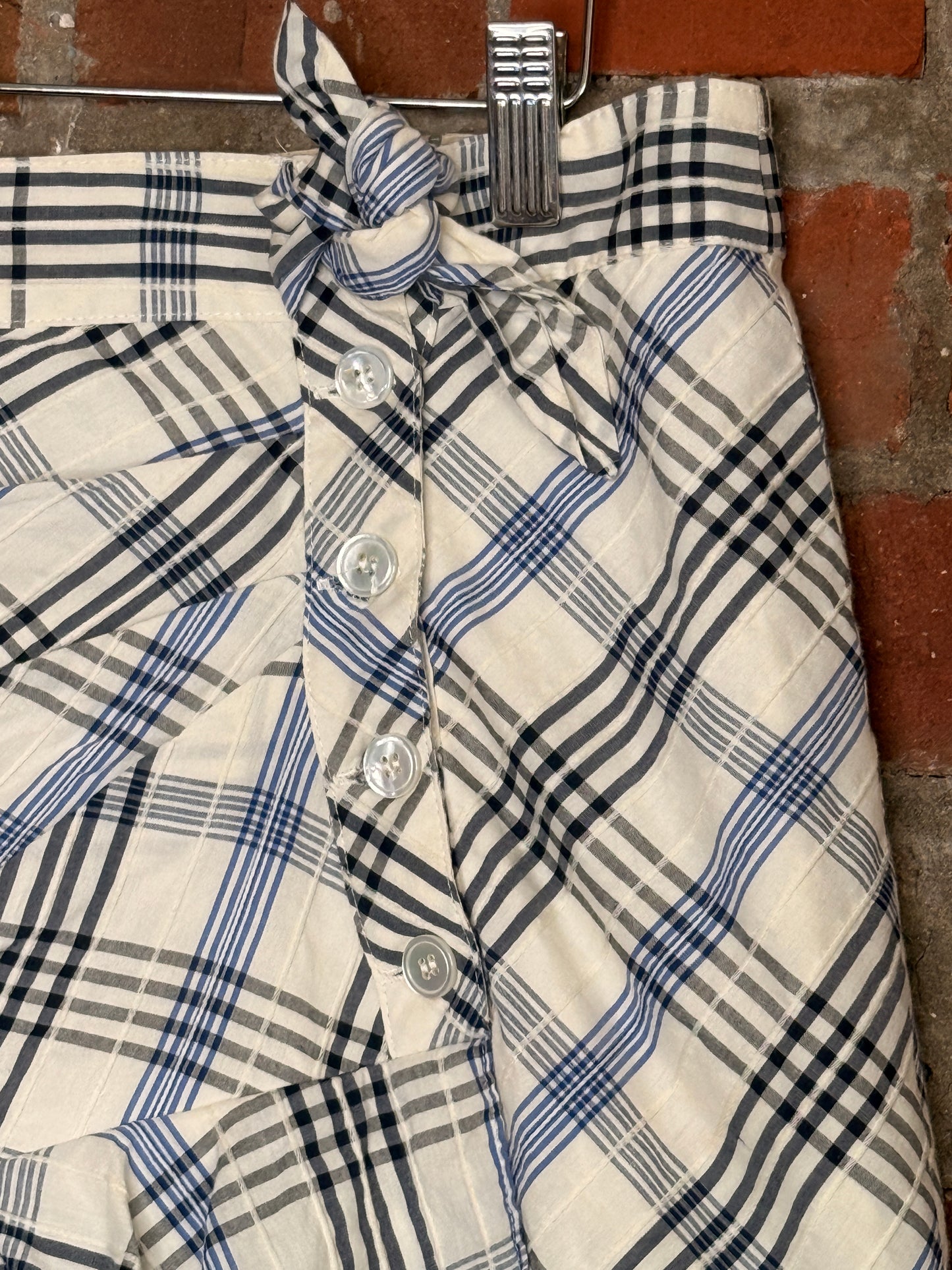 Veronica Beard Kaia Embroidered Check Mini Skirt | SZ 8