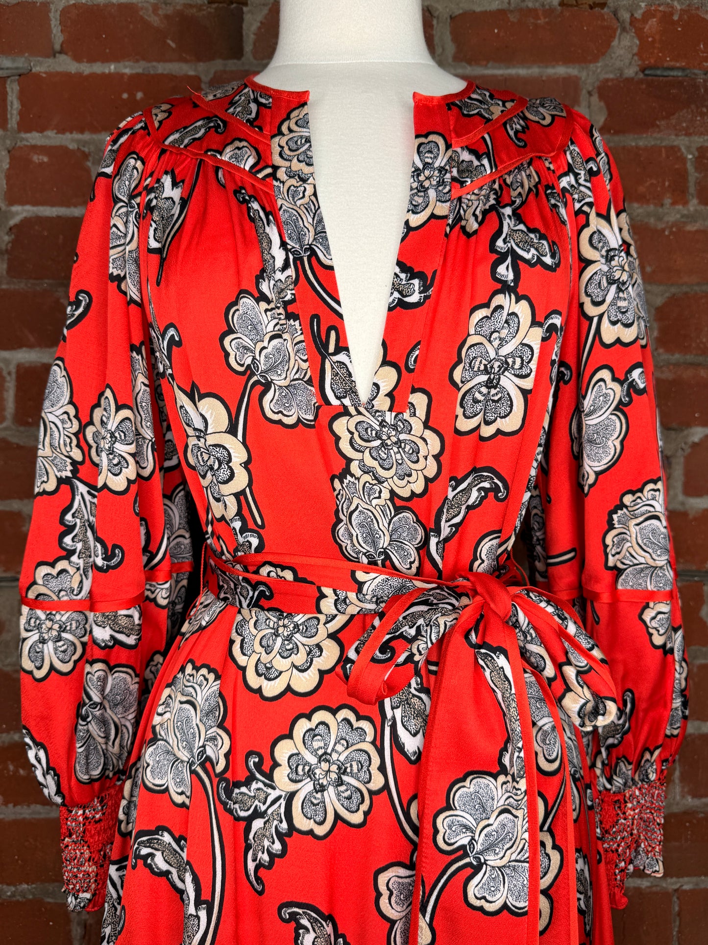 NWT Alice + Olivia By Stacey Bendet Lyla Floral Midi Dress | SZ S