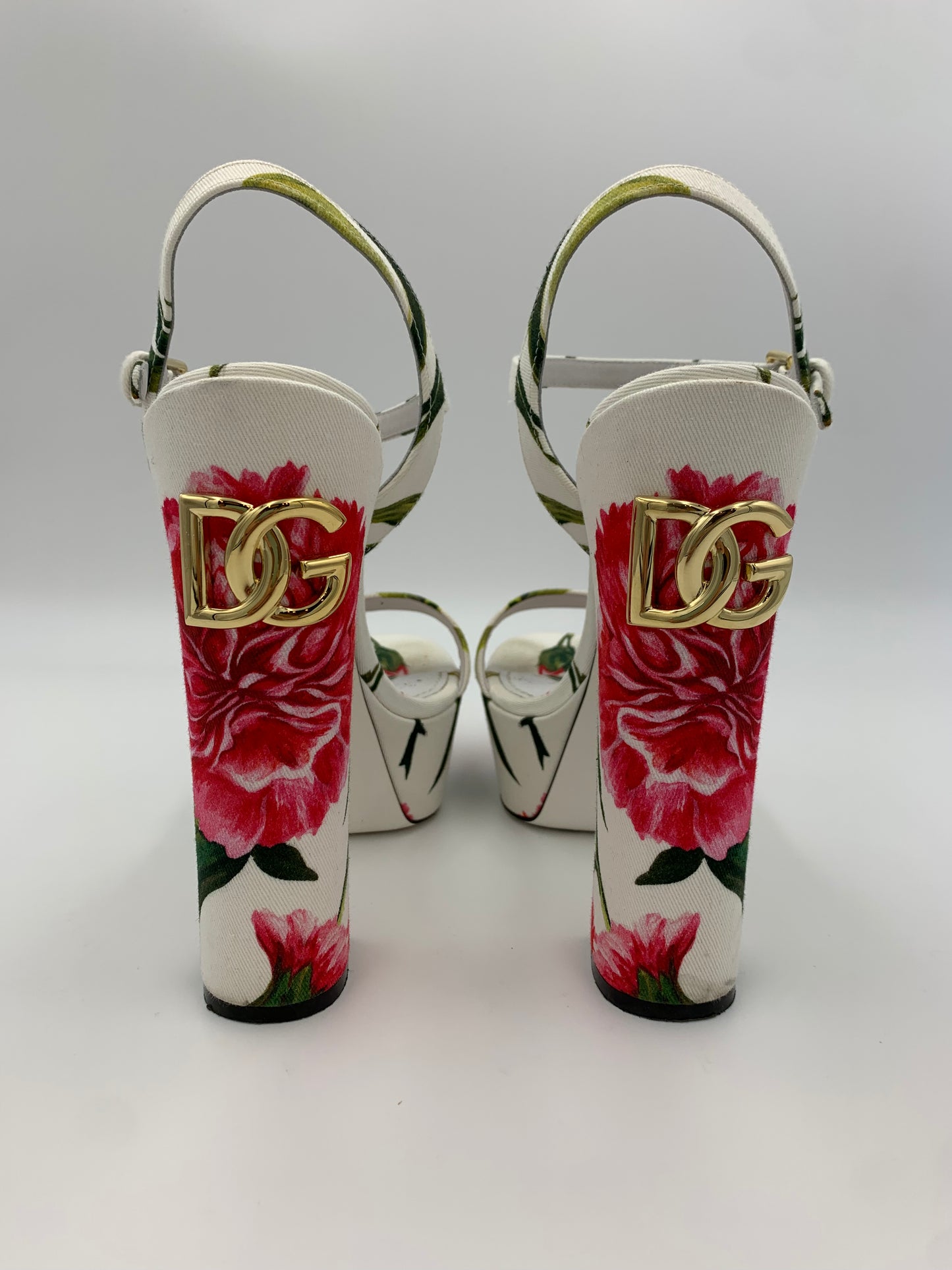D&G Printed Fabric Platform Sandal | SZ 9.5