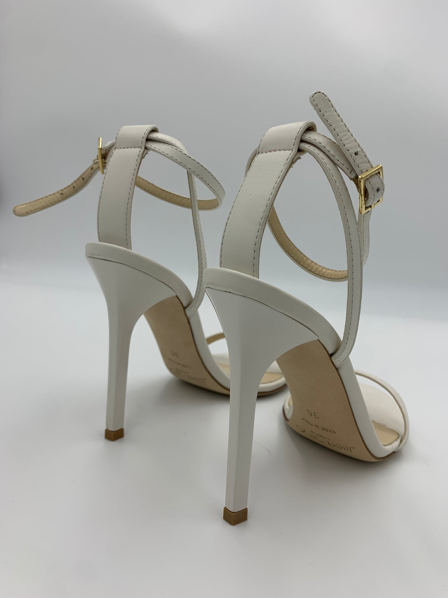 Jimmy Choo White Leather Minny Sandals | SZ 36