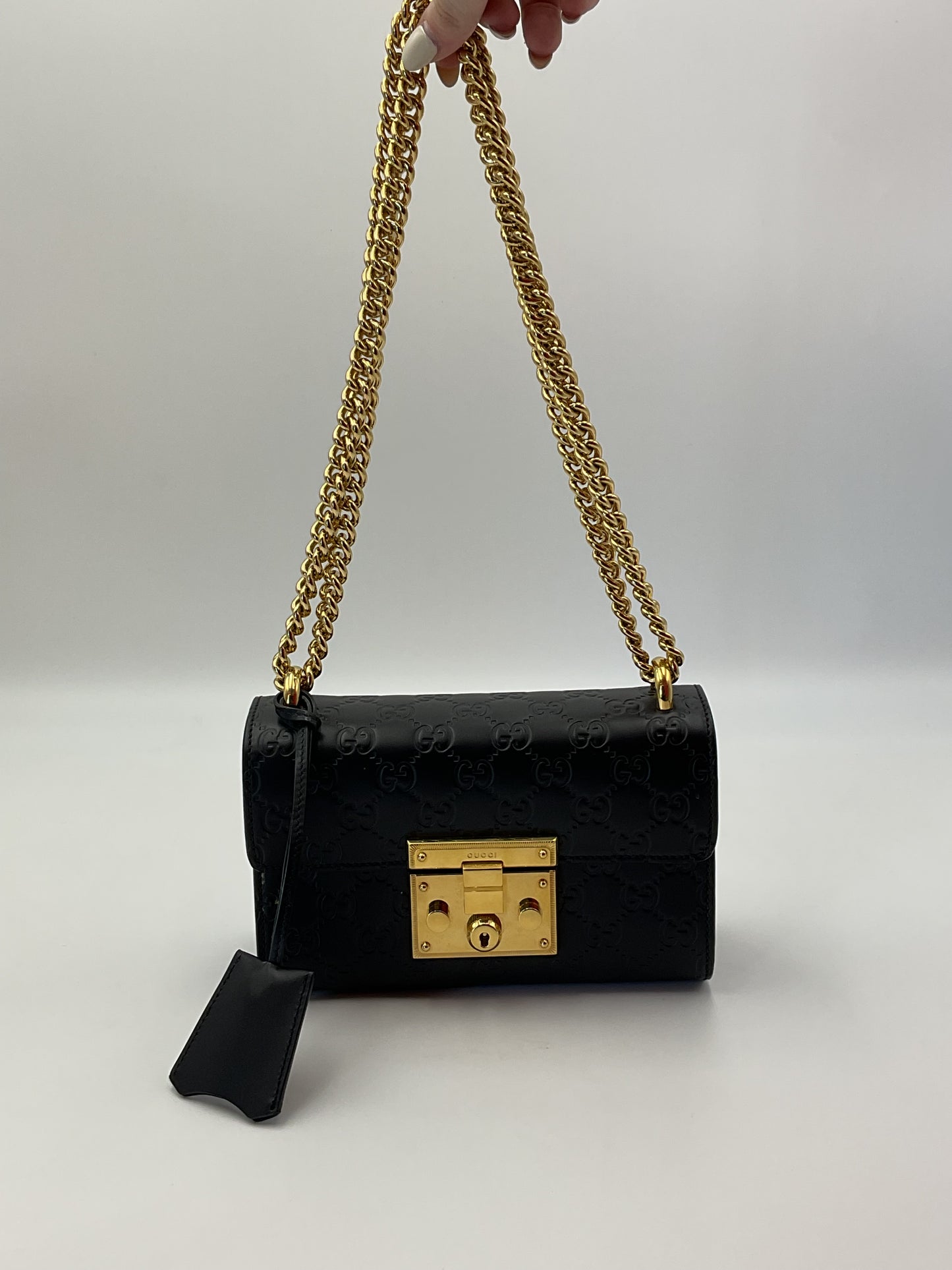 Gucci Guccissima Leather Padlock Bag