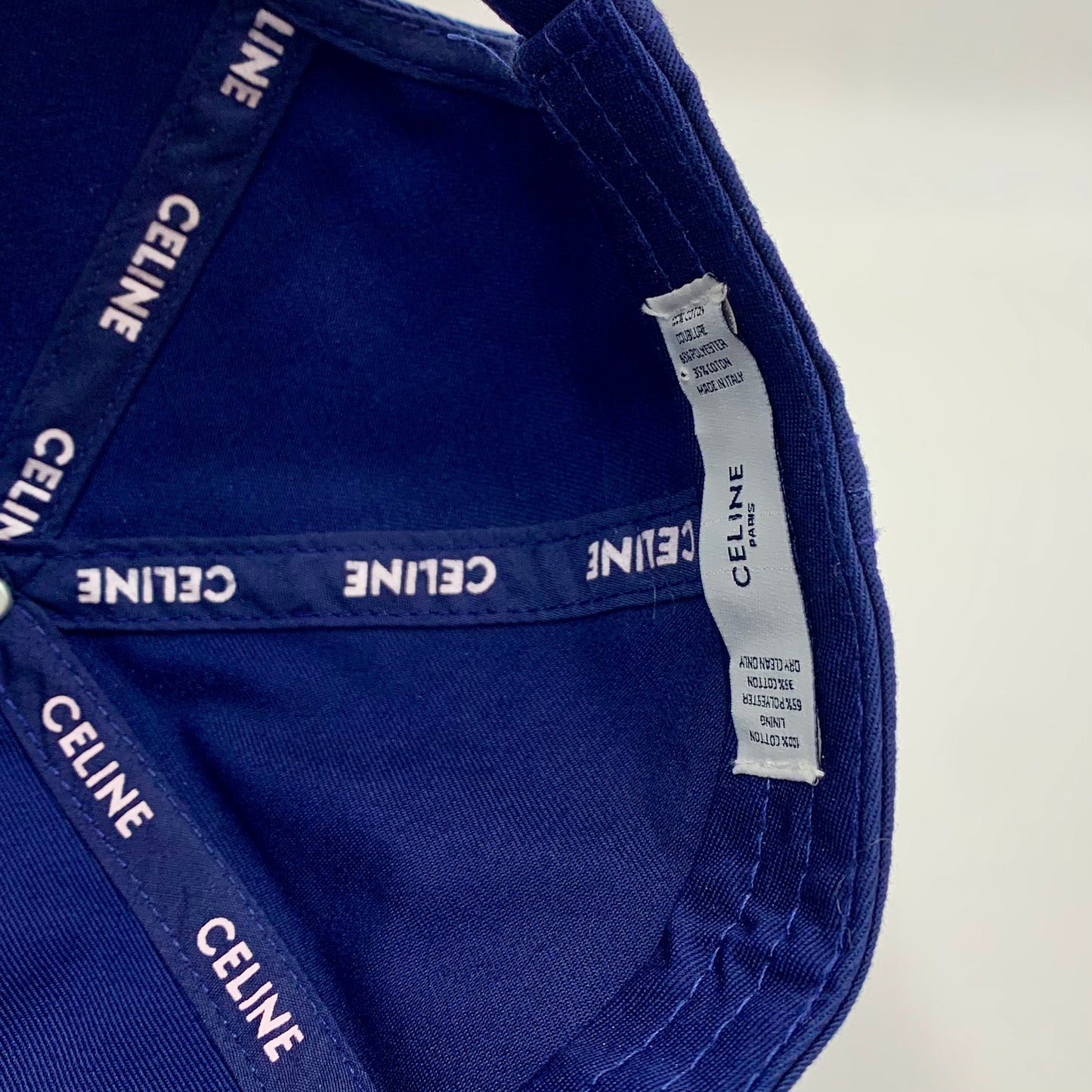 Celine Paris Navy Blue C Varsity Hat | OS