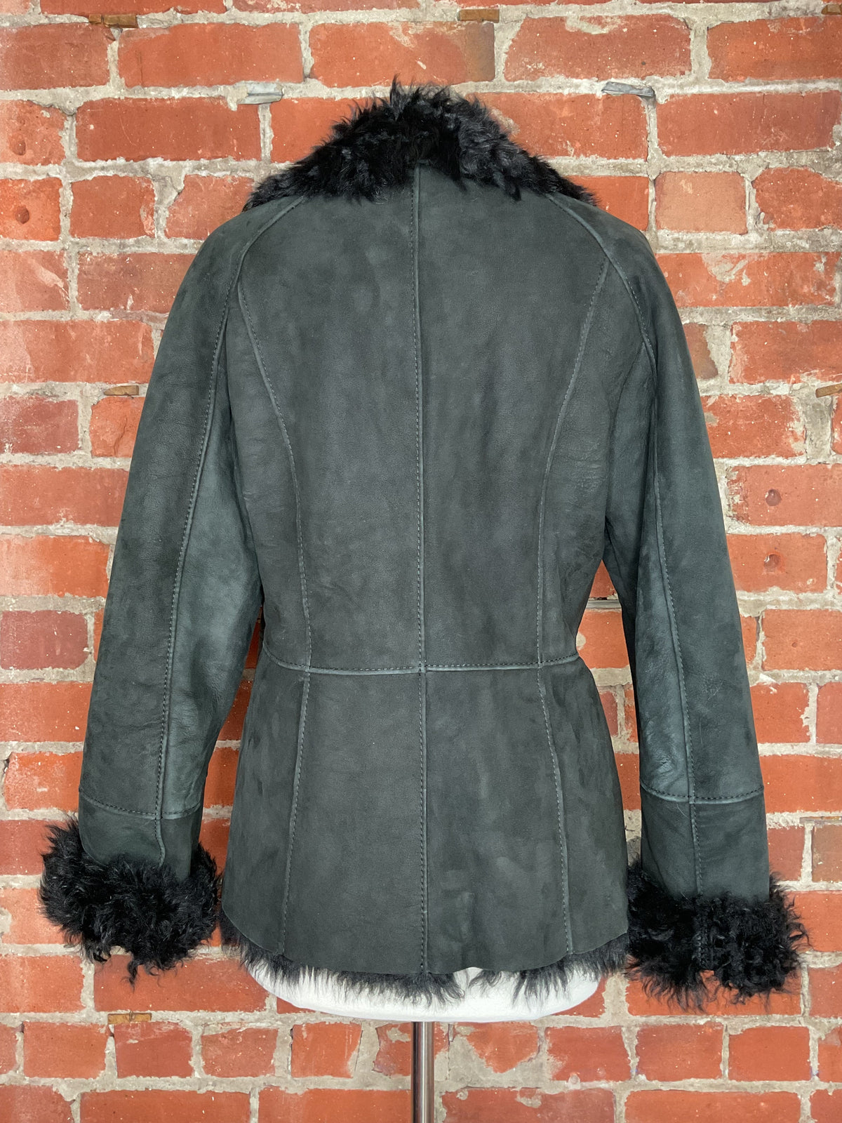 NWT Christ Lucy Leather Shearling Jacket | SZ 16