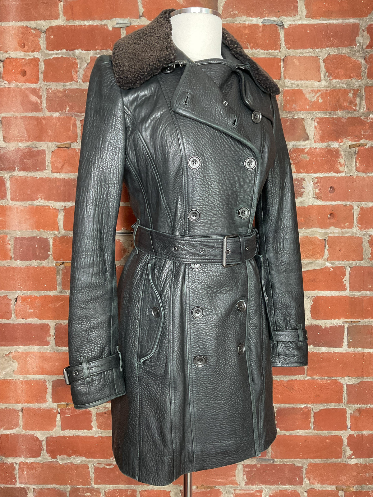 Burberry Brit Vintage Leather Trenchcoat | SZ 6