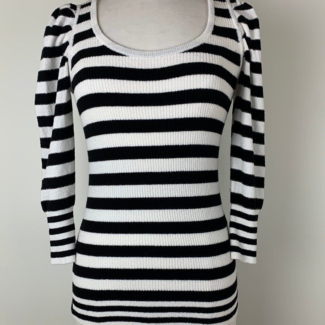 Smythe Striped Puff Sleeve Top | SZ L