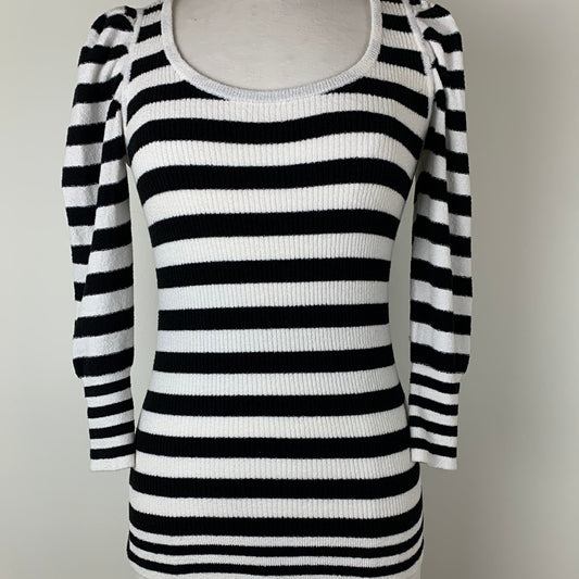 Smythe Striped Puff Sleeve Top | SZ L