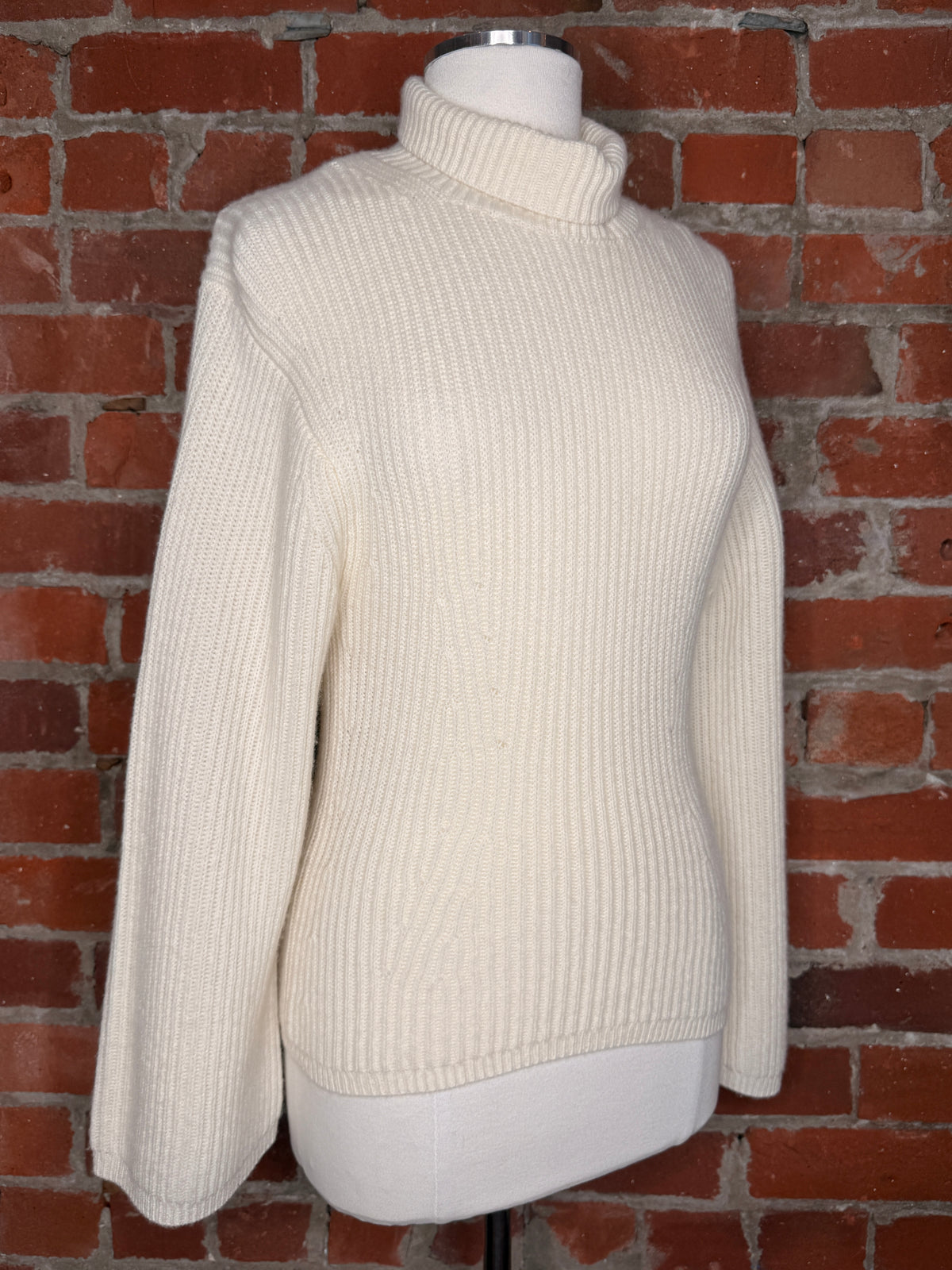 NWT Fair Trade Cashmere Ribbed Turtleneck Sweater | SZ S