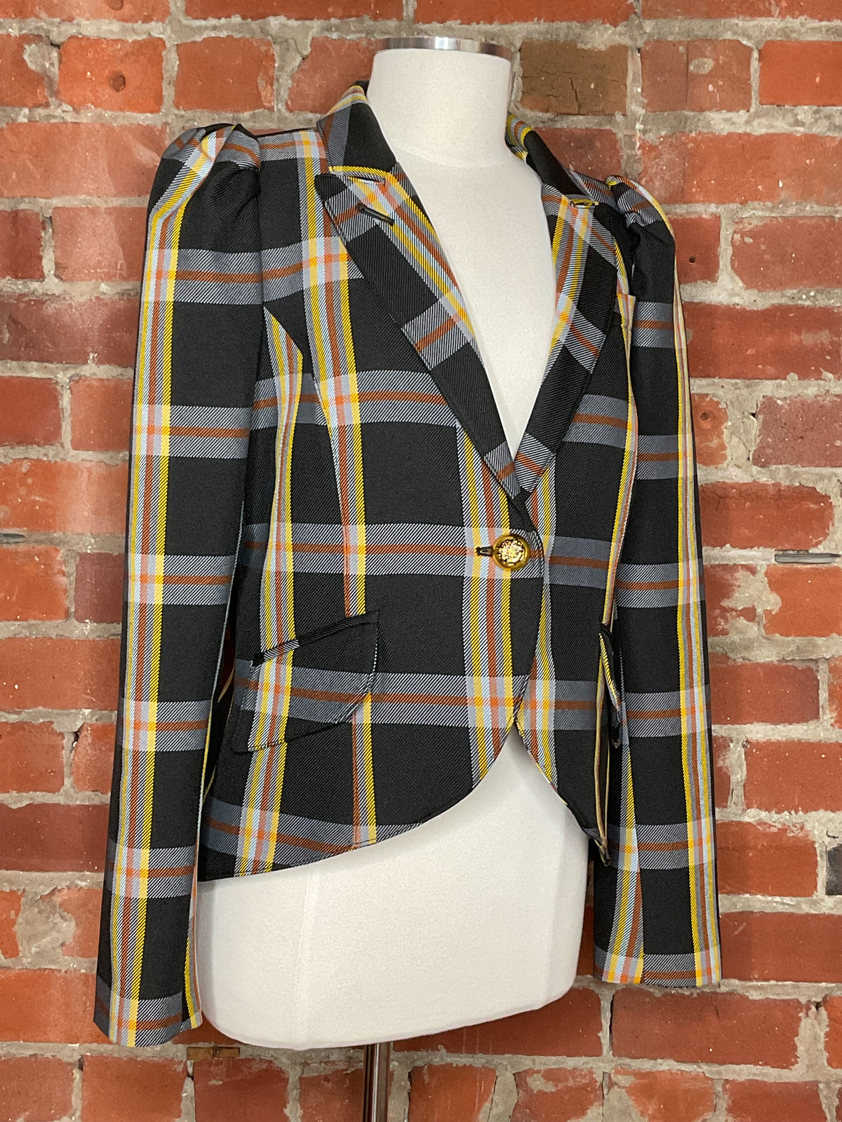 Smythe Pouf Sleeve One Button Blazer | SZ 14