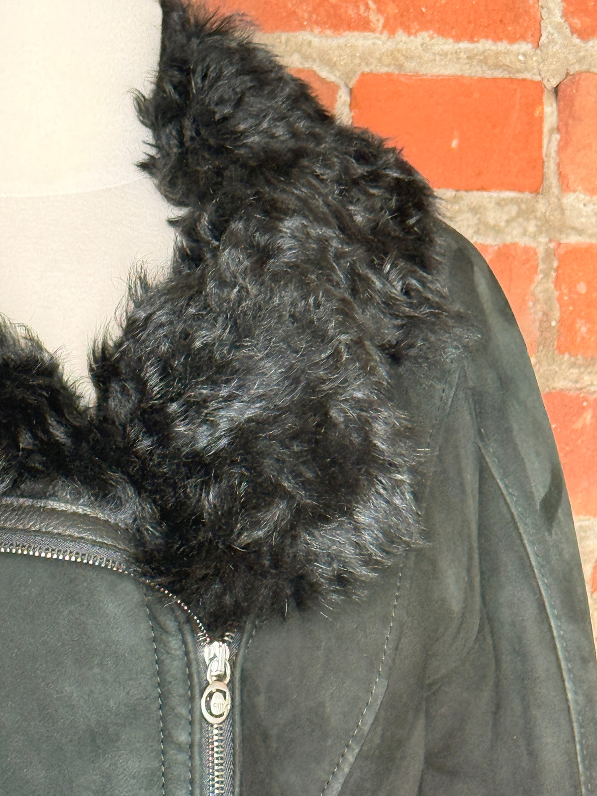 NWT Christ Lucy Leather Shearling Jacket | SZ 16