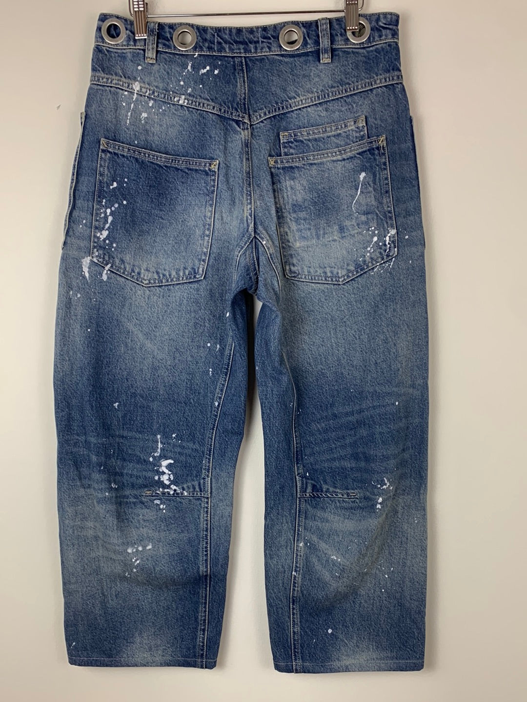 We the Free Moxie Barrel Paint Splatter Jeans | SZ 26