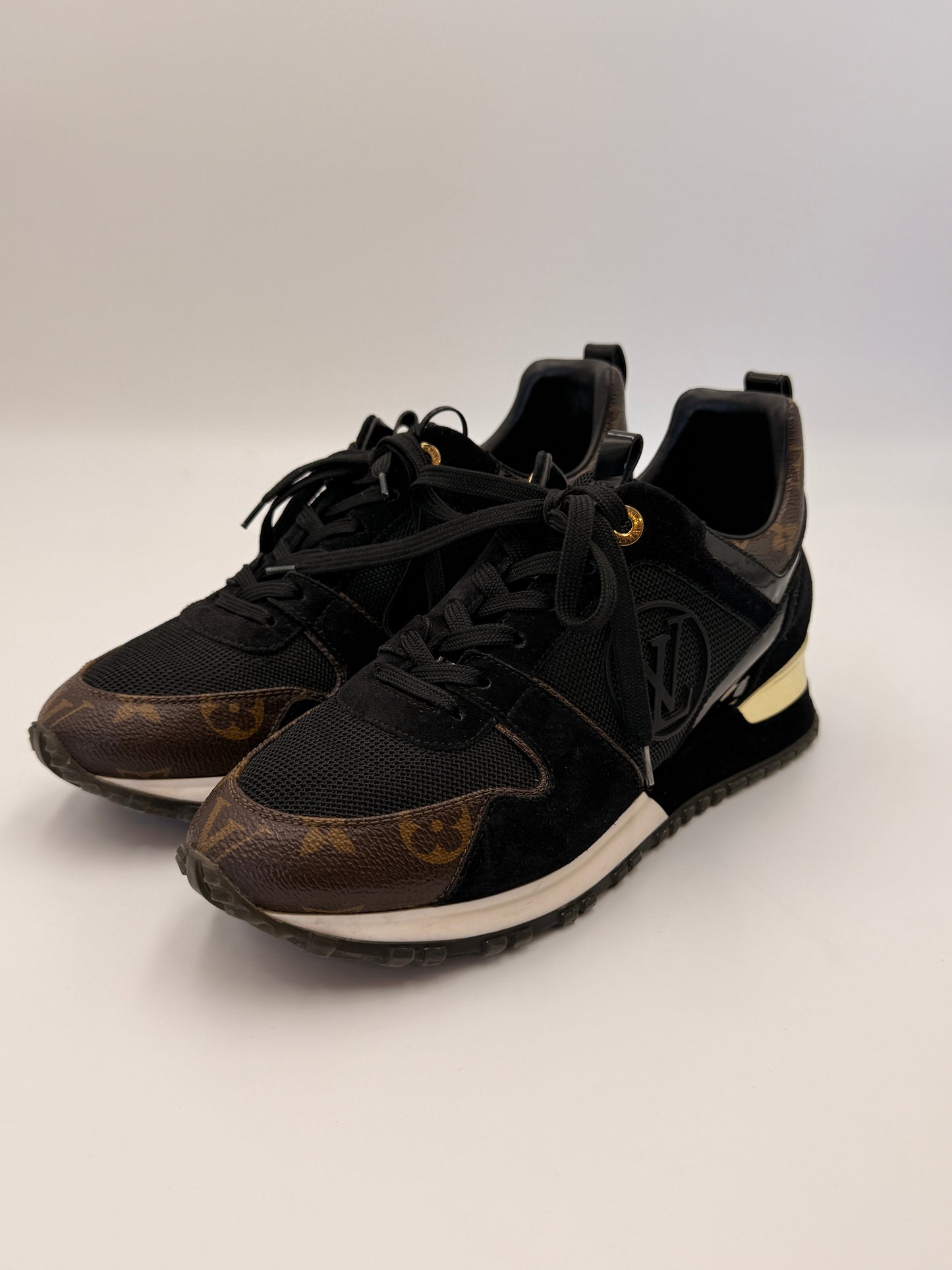 Louis Vuitton Suede Monogram Run Away Sneakers | SZ 38