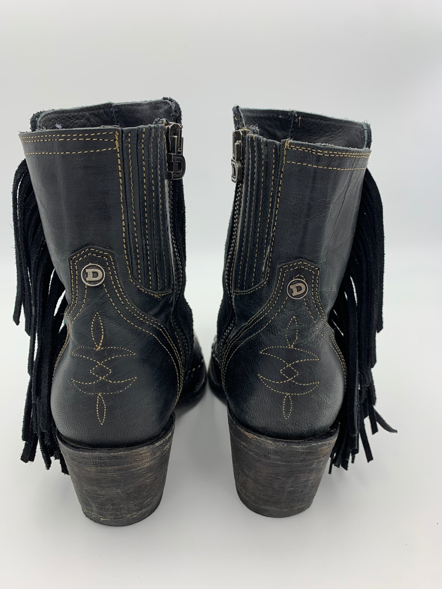 OLD GRINGO Apache Kid Black Concho Ankle Boots l SZ 7