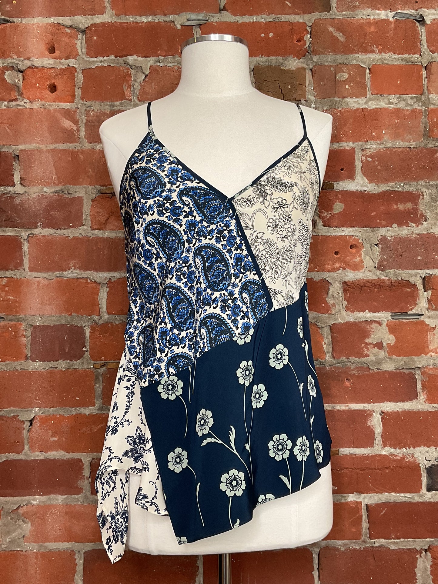 Derek Lam 10 Crosby Bias Paisley Cut Cami | SZ 4