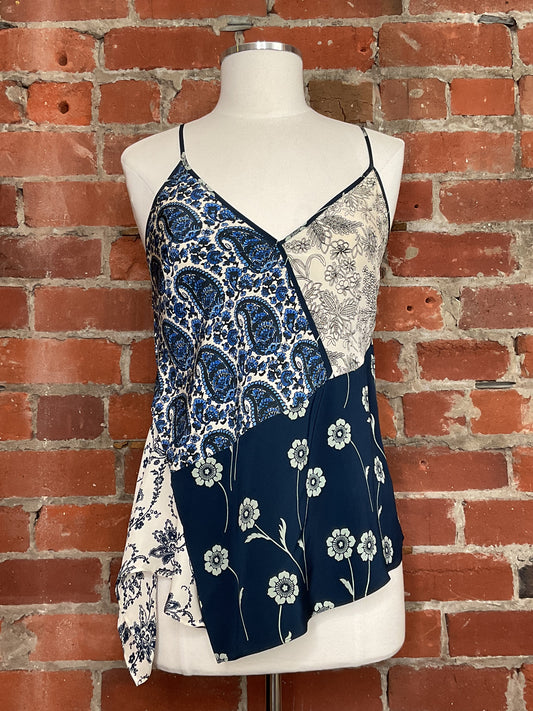 Derek Lam 10 Crosby Bias Paisley Cut Cami | SZ 4