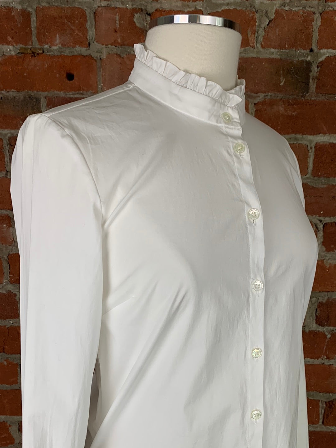 Veronica Beard Ruffle Trim Button Down | SZ 6