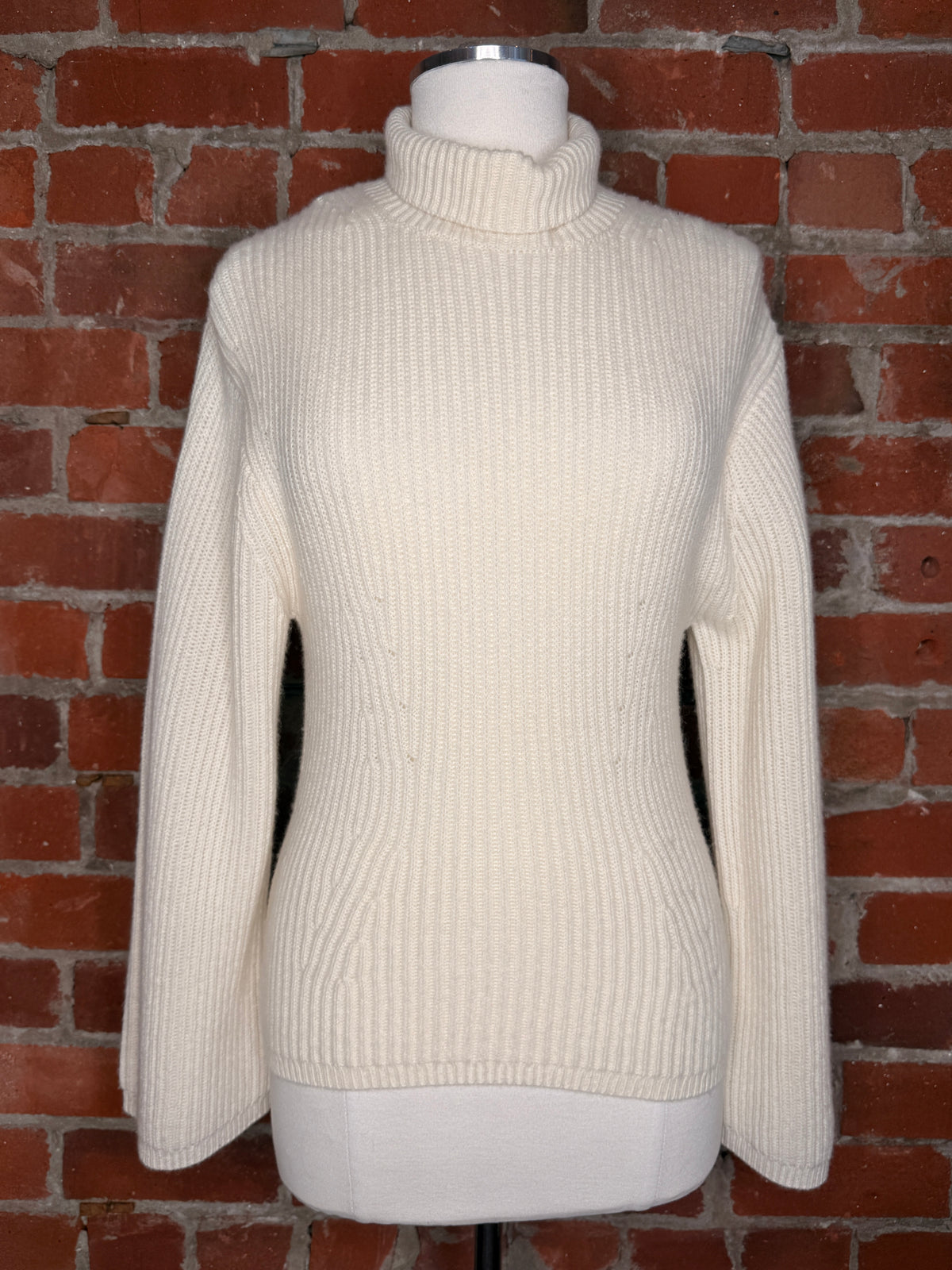NWT Fair Trade Cashmere Ribbed Turtleneck Sweater | SZ S