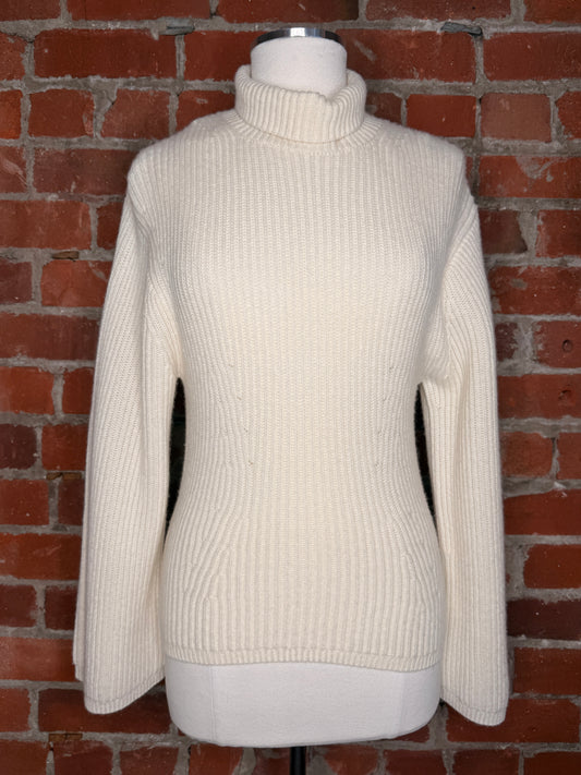 NWT Fair Trade Cashmere Ribbed Turtleneck Sweater | SZ S