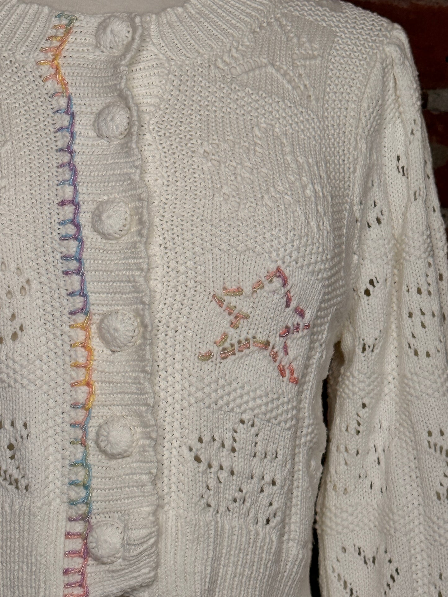 LoveShackFancy Lata Cropped Cardigan | SZ S