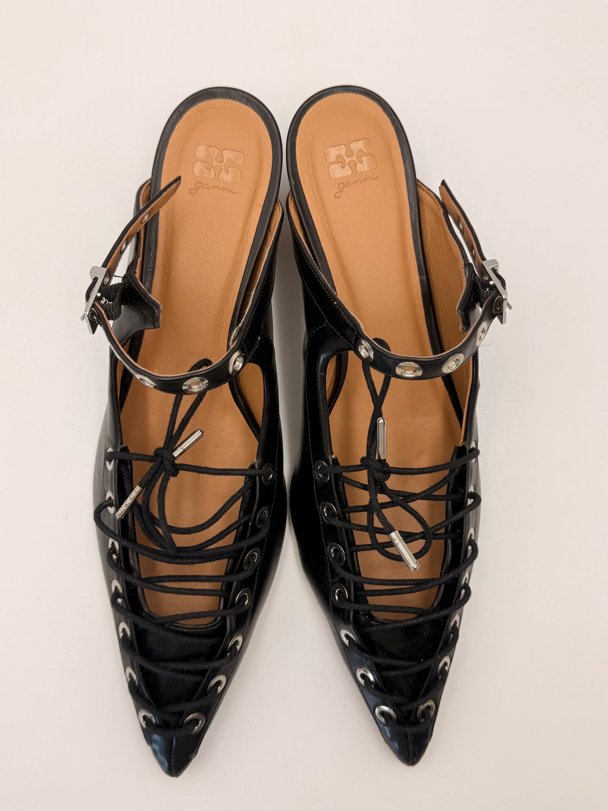 GANNI Lace-Up Mules | SZ 41
