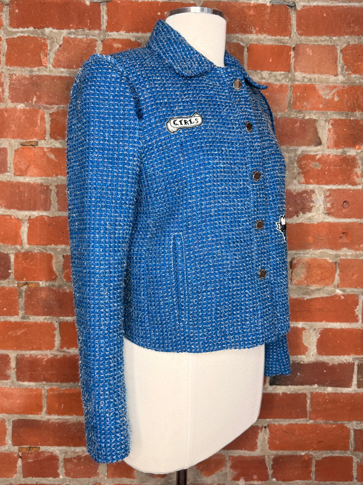 Sandro Patches Tweed Jacket | SZ 38