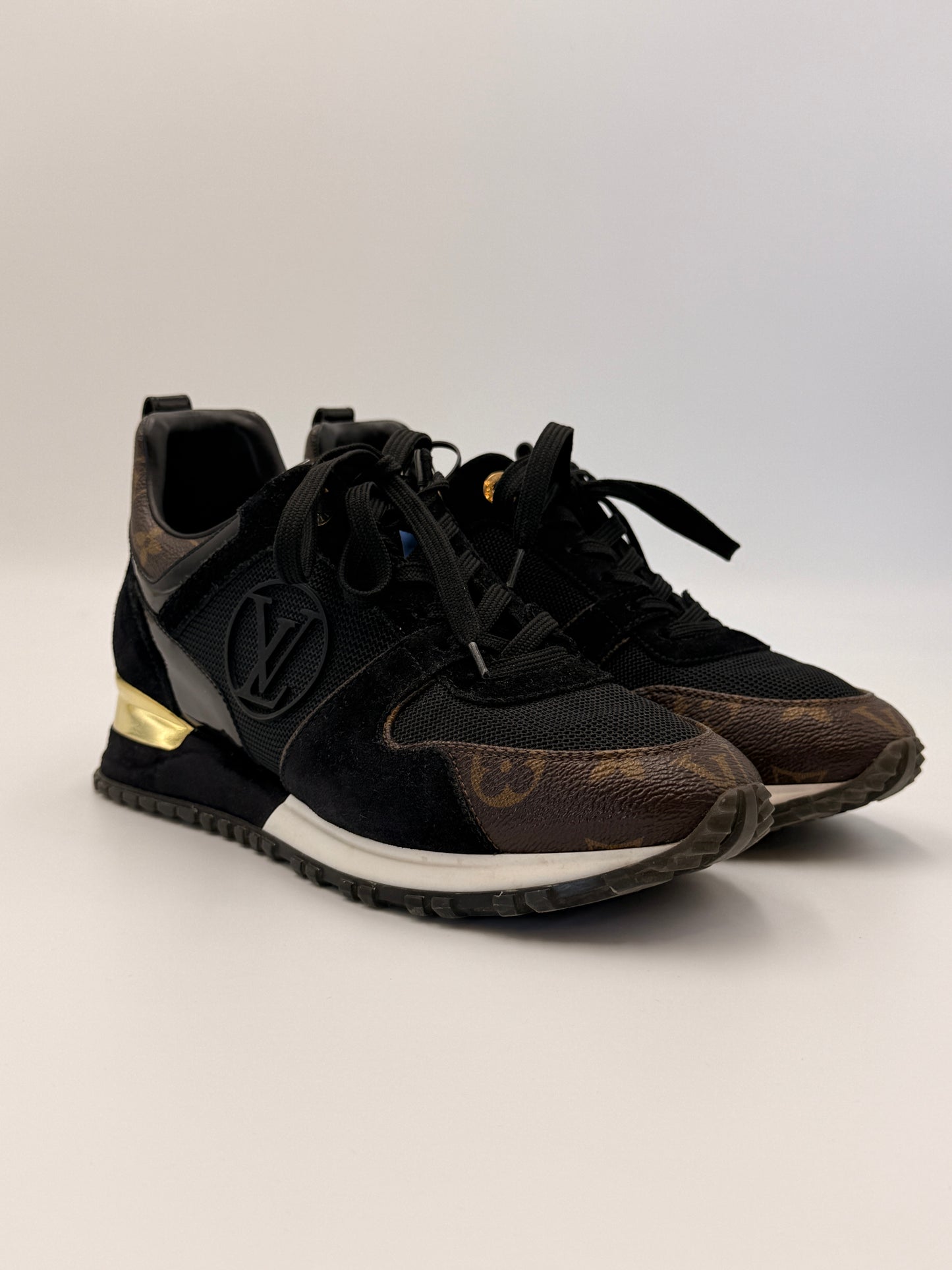 Louis Vuitton Suede Monogram Run Away Sneakers | SZ 38