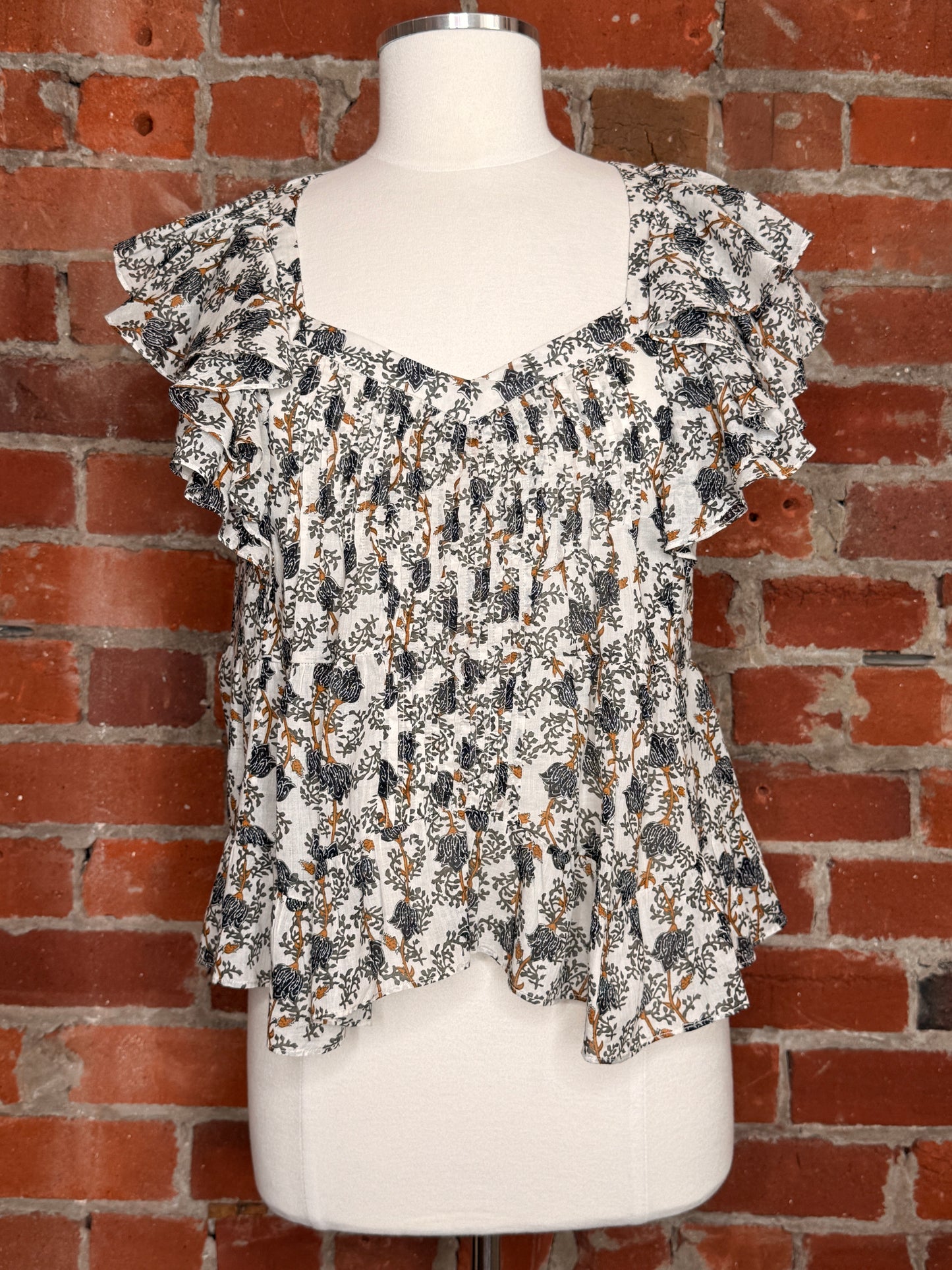 Isabel Marant Madrana Floral-Print Top | SZ 36