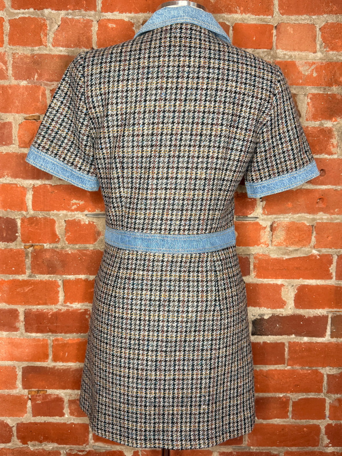 Sandro Check Mary Mini Dress | SZ 38