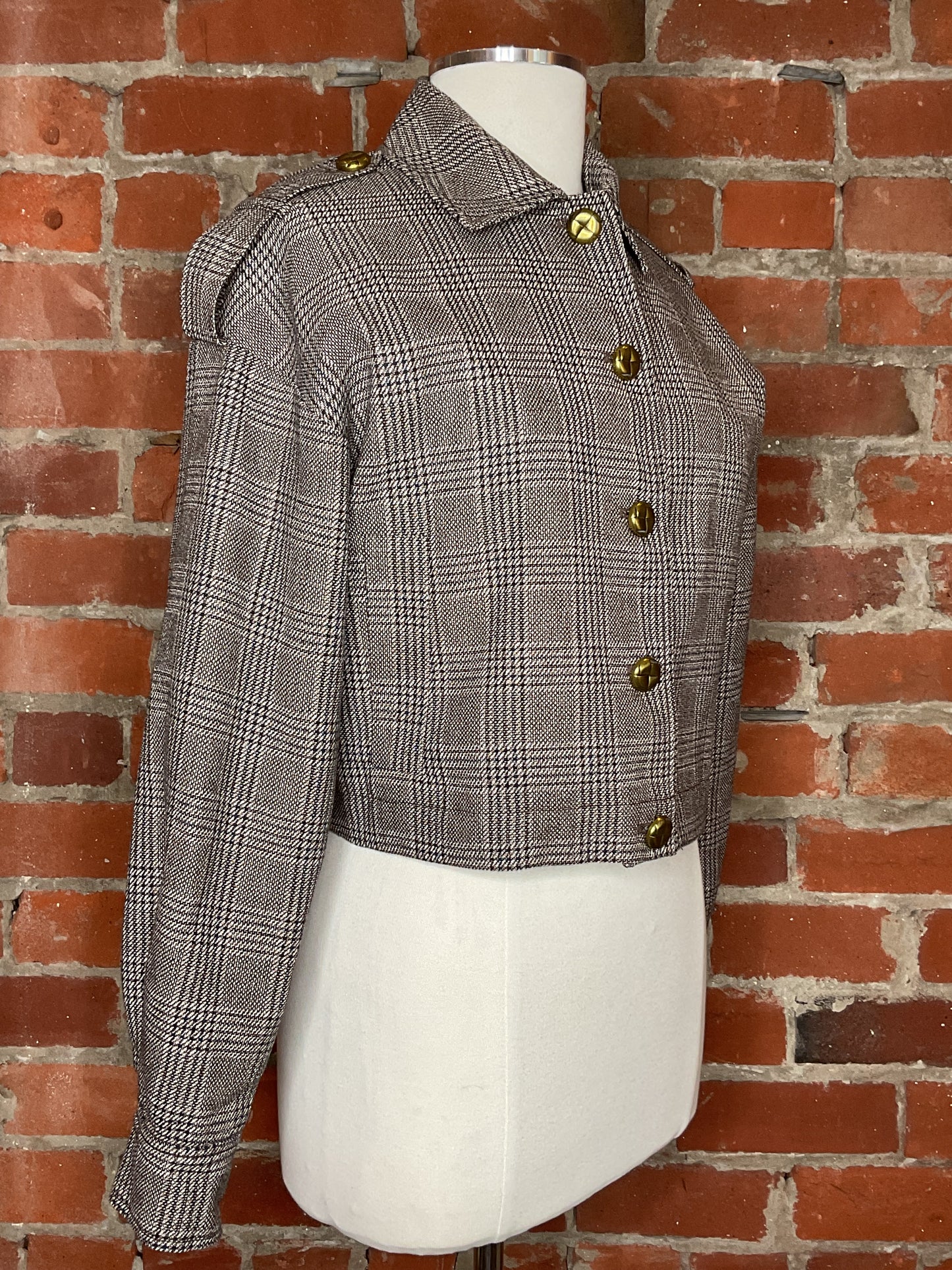 Self Portrait Brown Checked Jacket | SZ 2