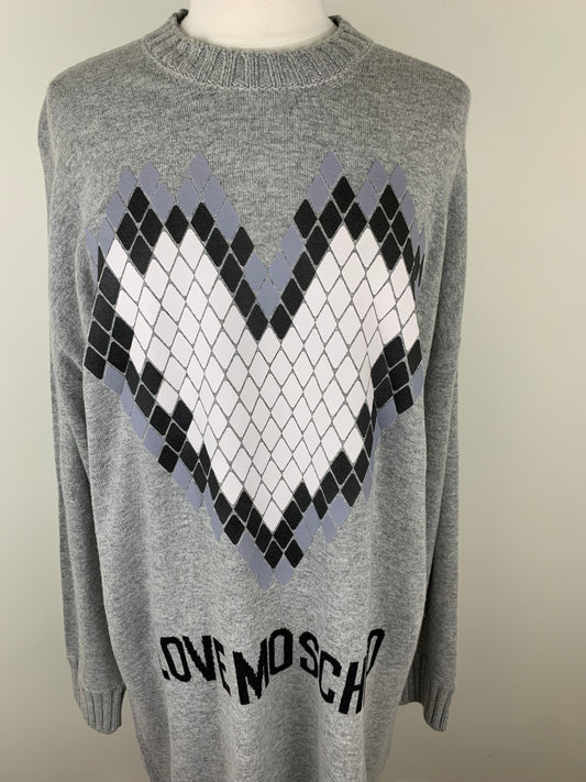 Love Moschino Heart Knit Dress | SZ 44 | NWT