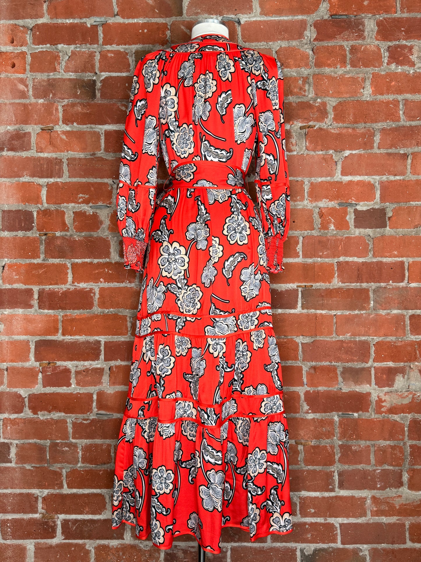 NWT Alice + Olivia By Stacey Bendet Lyla Floral Midi Dress | SZ S