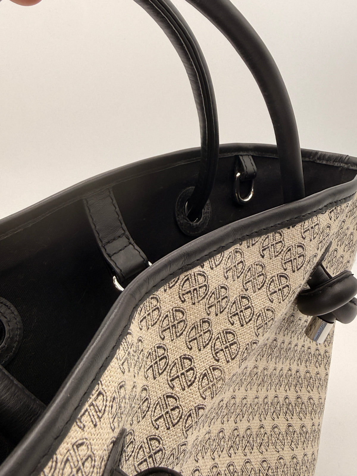 Anine Bing Mini Taylin Monogram Tote