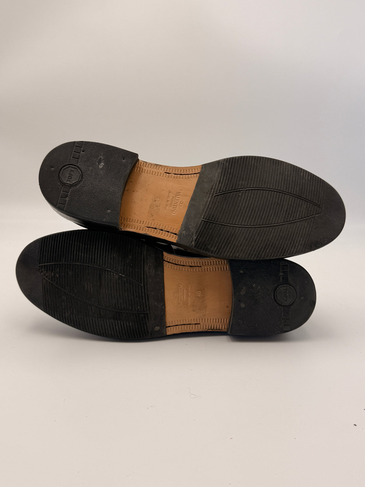 Valentino Black Rockstud Slip-on Loafers | SZ 40