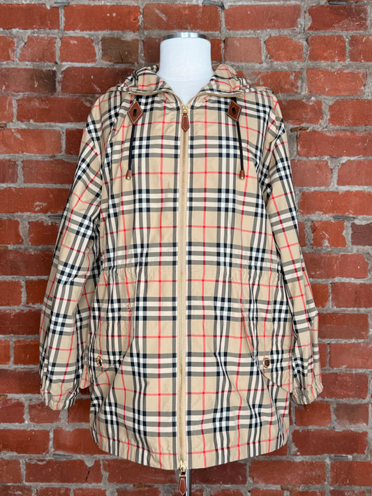Burberry Vintage Check Hooded Jacket | SZ 8