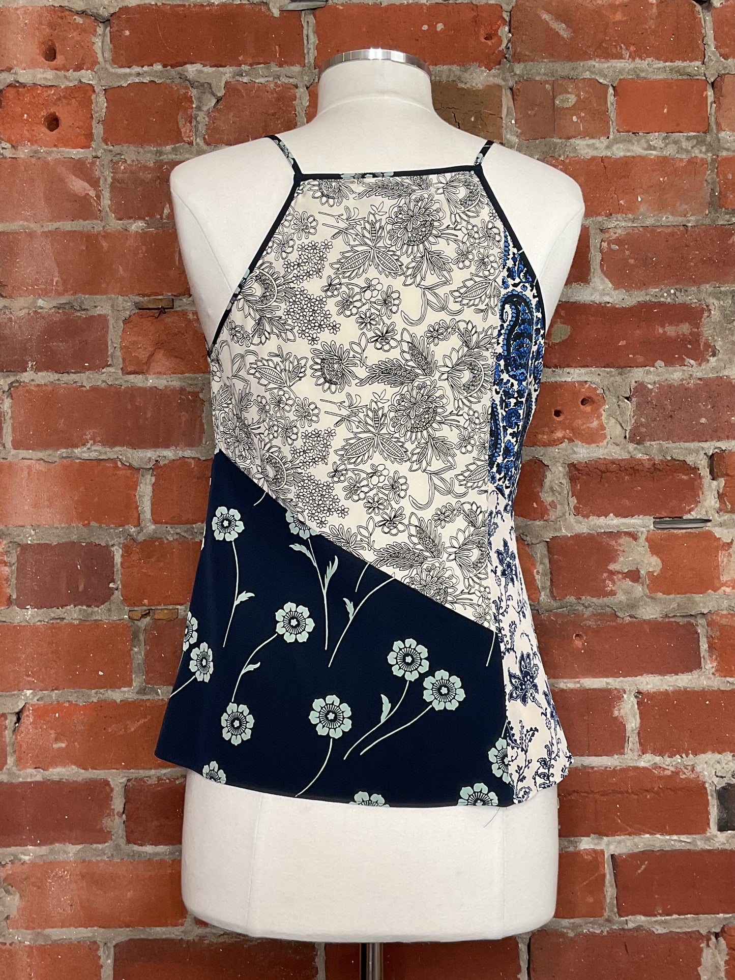 Derek Lam 10 Crosby Bias Paisley Cut Cami | SZ 4