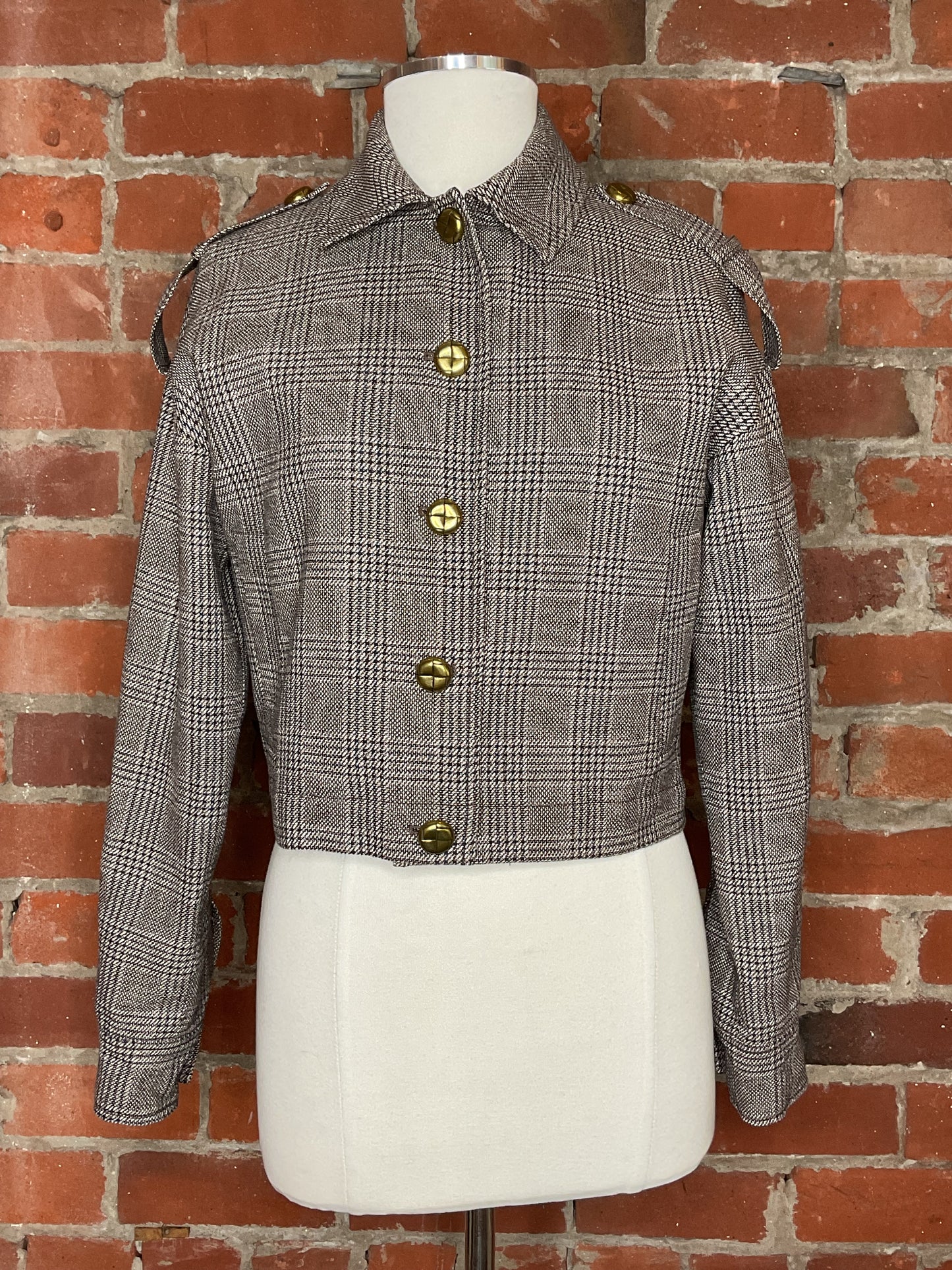 Self Portrait Brown Checked Jacket | SZ 2