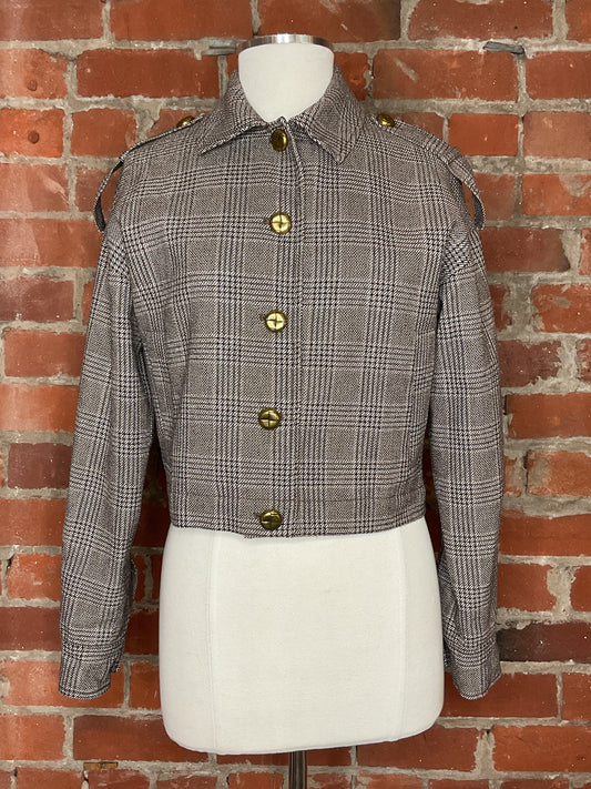 Self Portrait Brown Checked Jacket | SZ 2