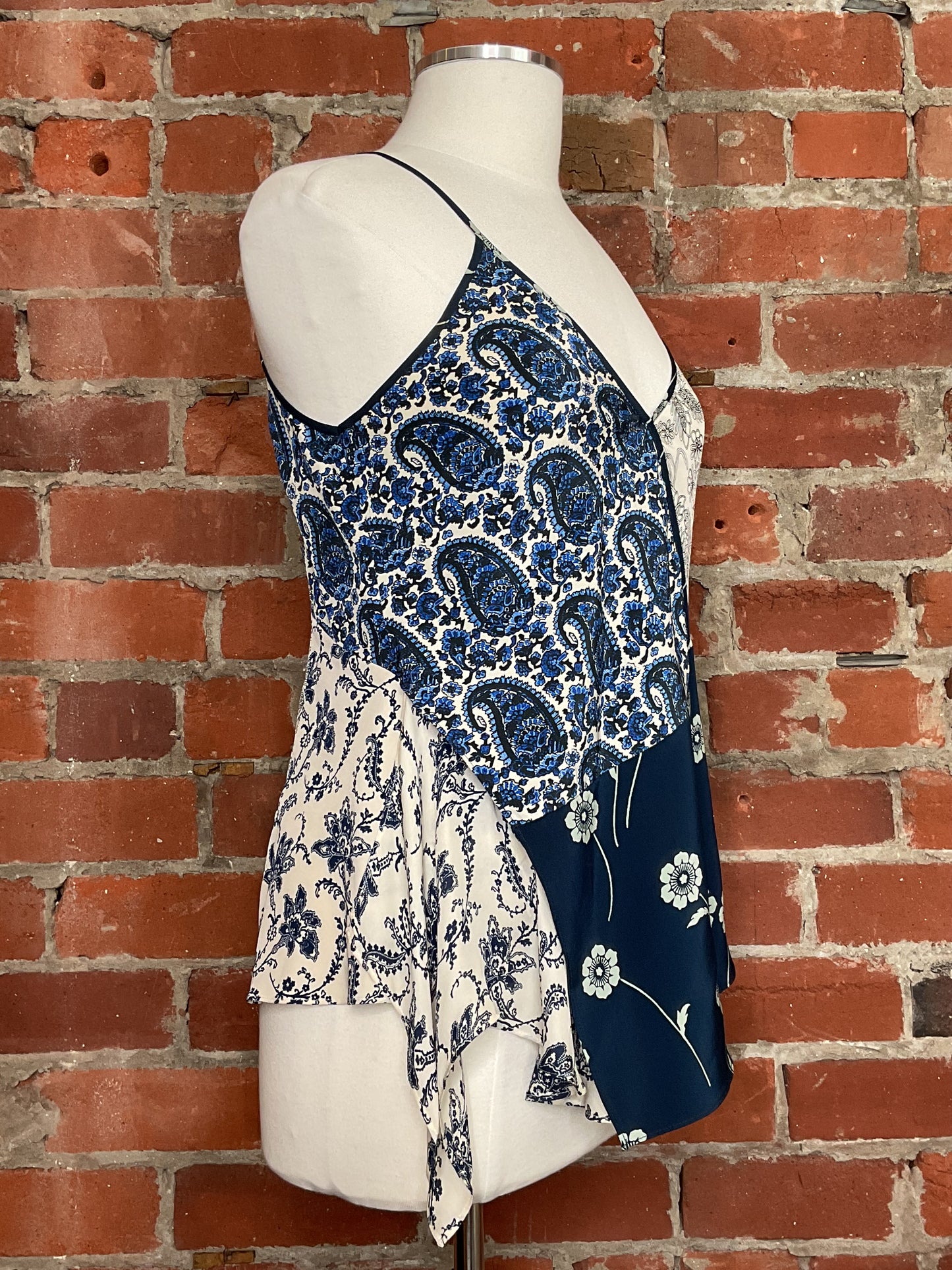 Derek Lam 10 Crosby Bias Paisley Cut Cami | SZ 4