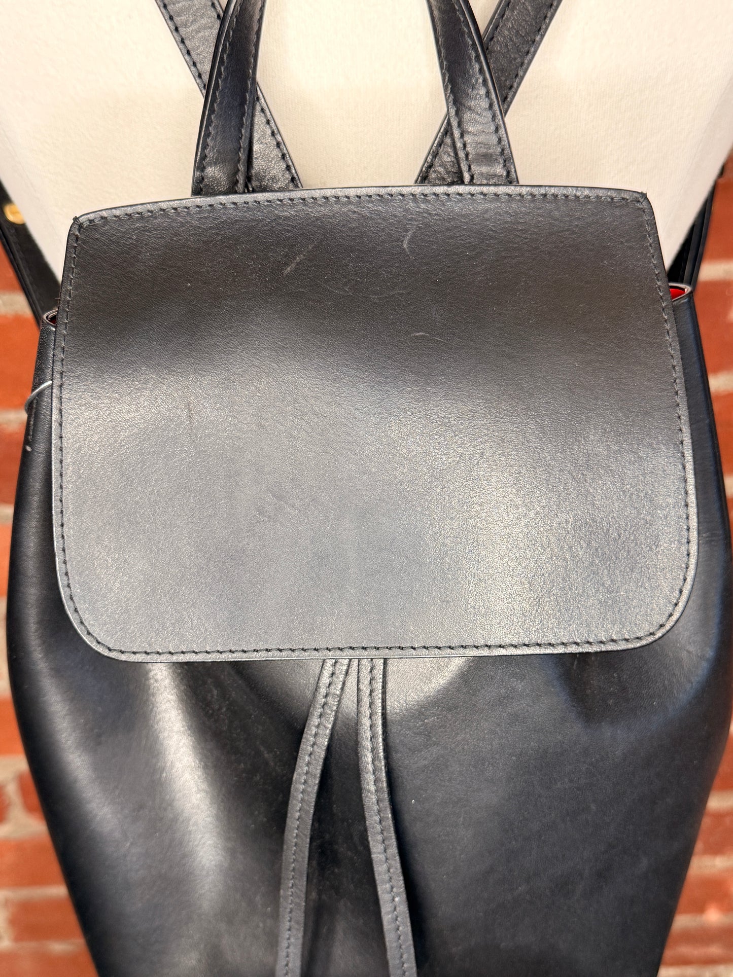 Mansur Gavriel Black Leather Backpack