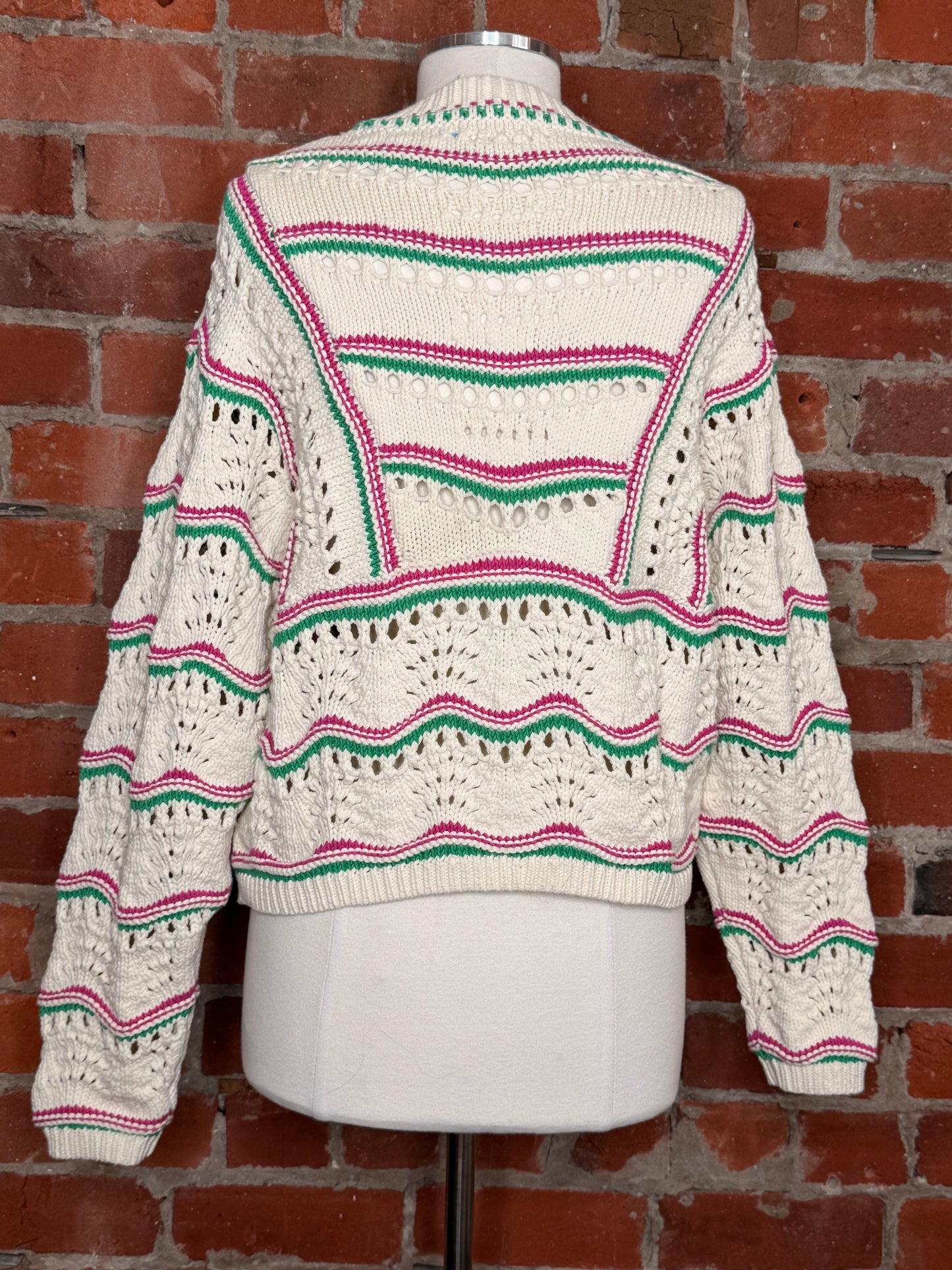 BA&SH Hicham Striped Cotton Sweater | SZ S