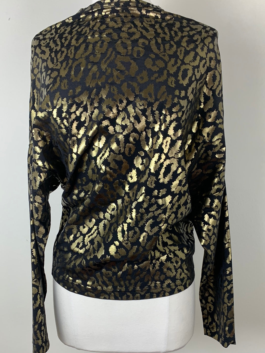 Comme Des Garcons Leopard Foil Top | SZ M | NWT