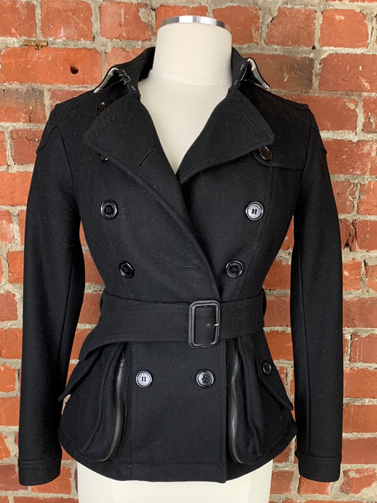 Burberry Belted Wool Coat | SZ 4