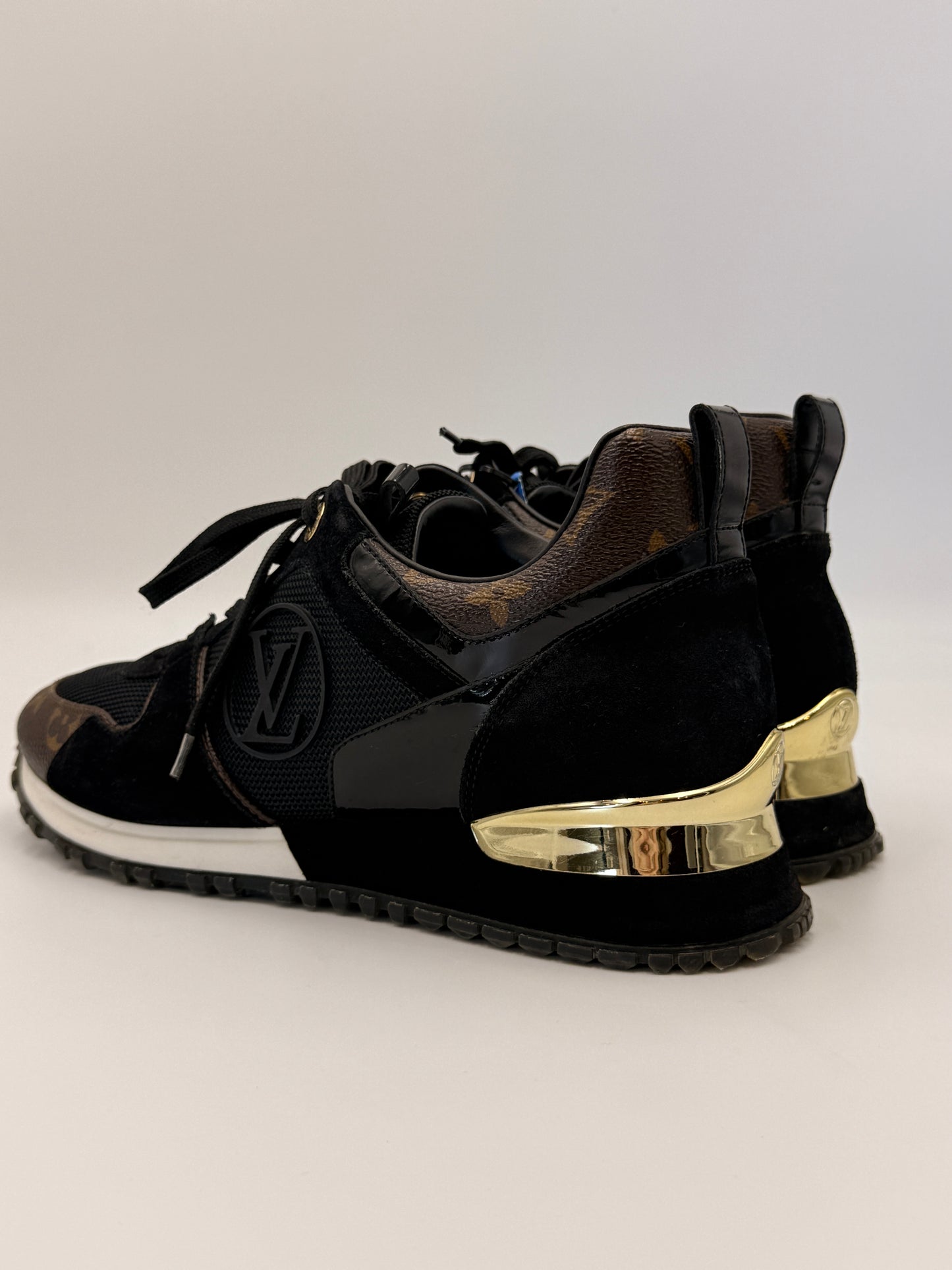 Louis Vuitton Suede Monogram Run Away Sneakers | SZ 38