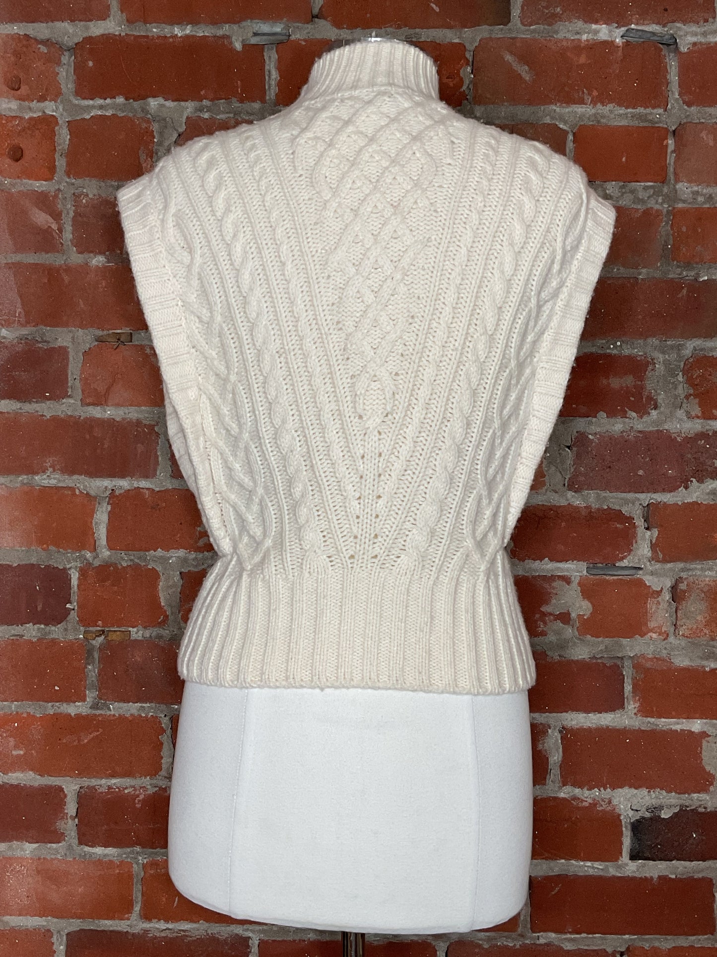 Veronica Beard Holton Cable-Knit Sweater Vest | SZ S