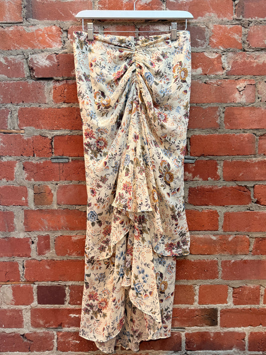 Veronica Beard Sira Ruched Midi Skirt | SZ 2