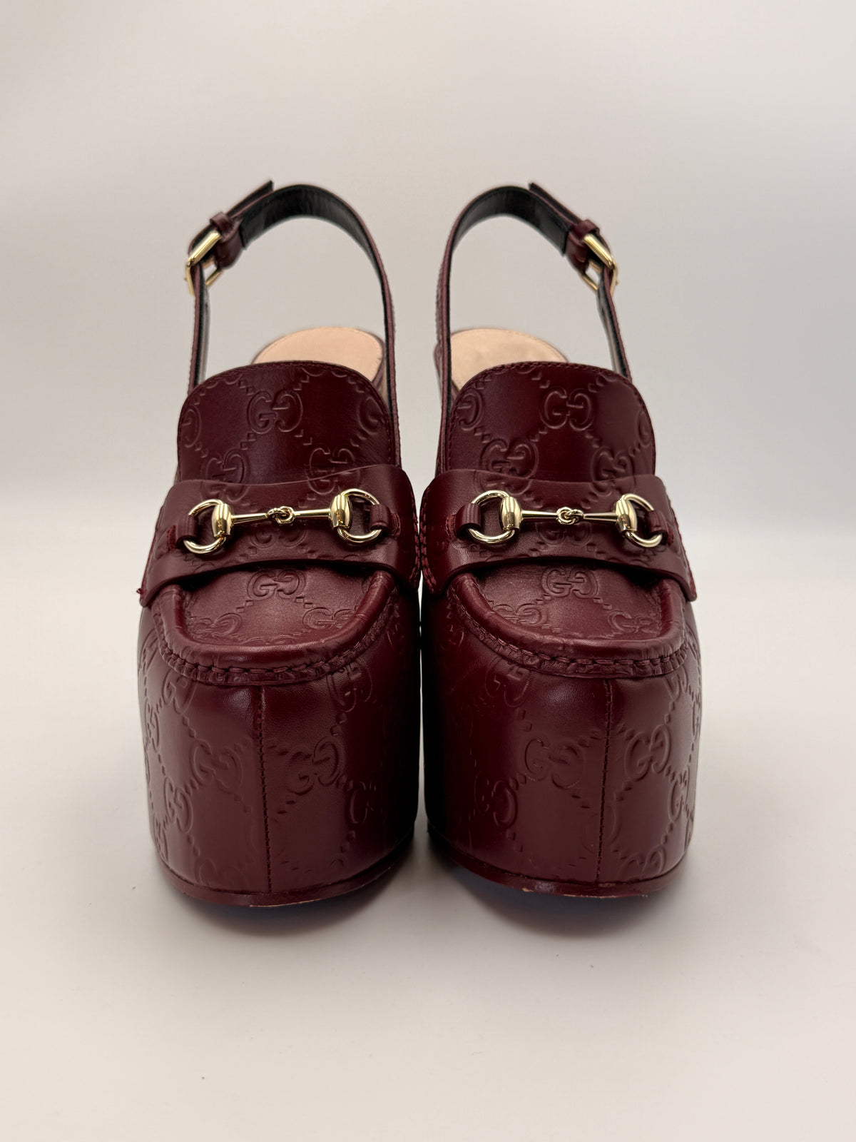 Gucci Horsebit Platform Slingback Loafer Heels | SZ 36.5