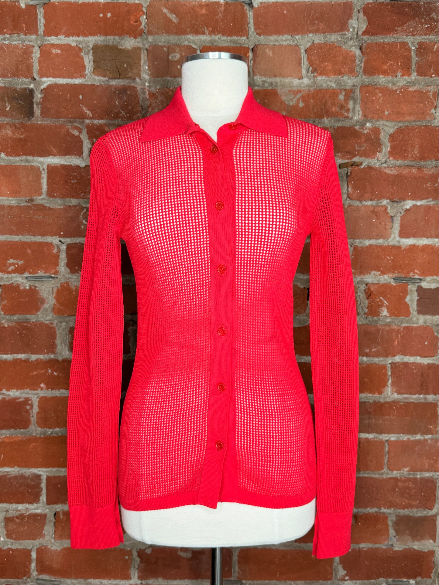 Bottega Veneta Mesh Buttoned Cardigan | SZ L