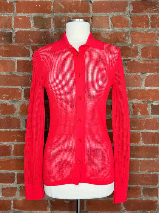 Bottega Veneta Mesh Buttoned Cardigan | SZ L