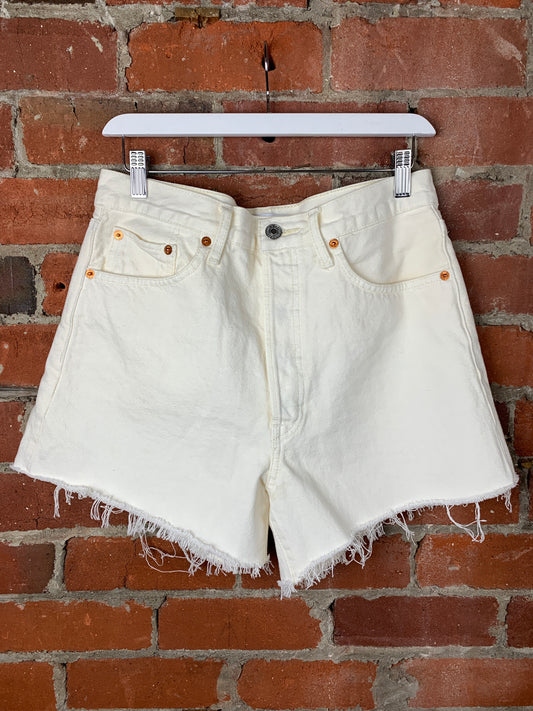 RE/DONE 90's Low Slung Short Vintage White | SZ 28