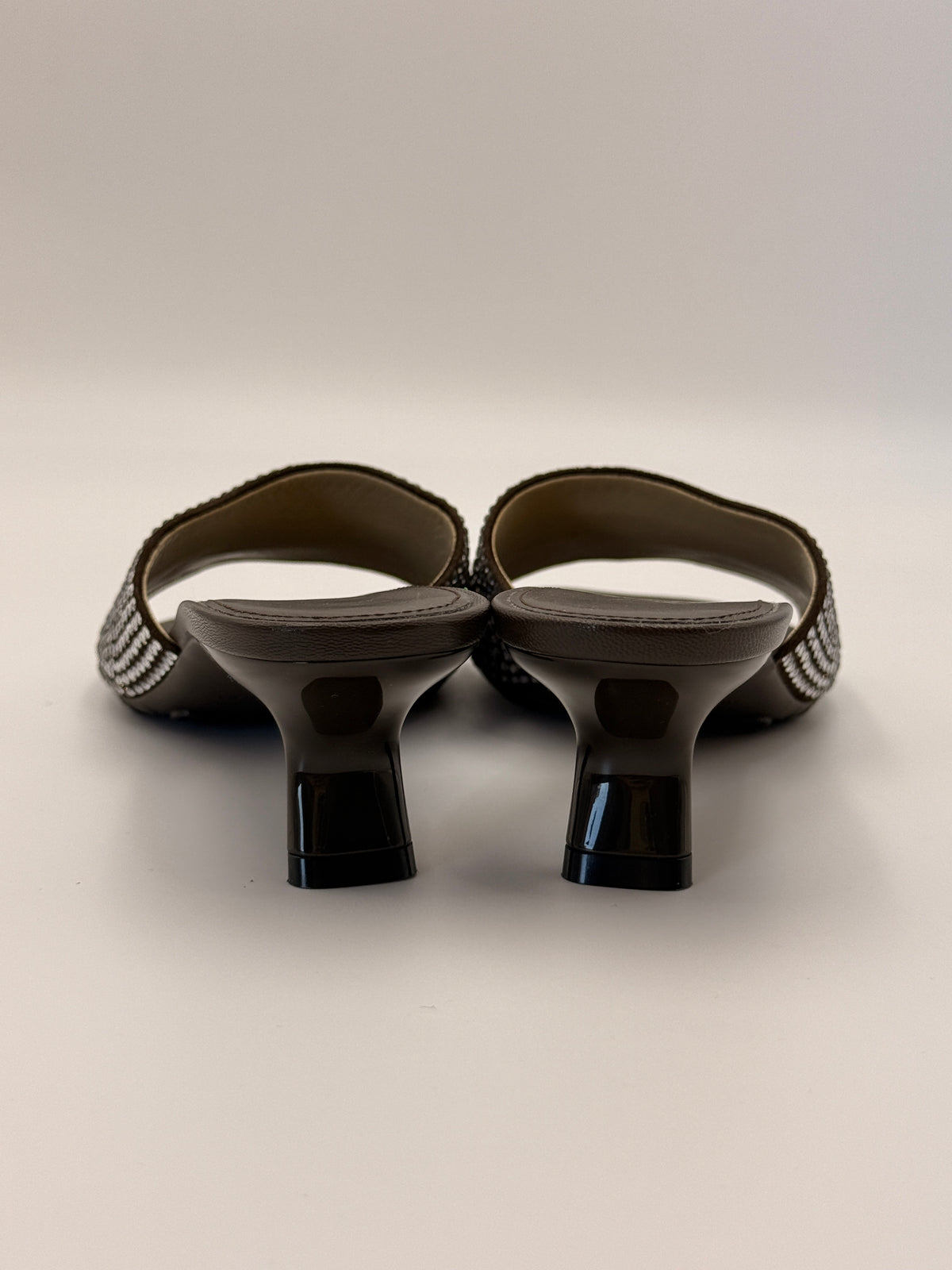 Loewe Petal Crystal-Embellished Suede Mules | SZ 35