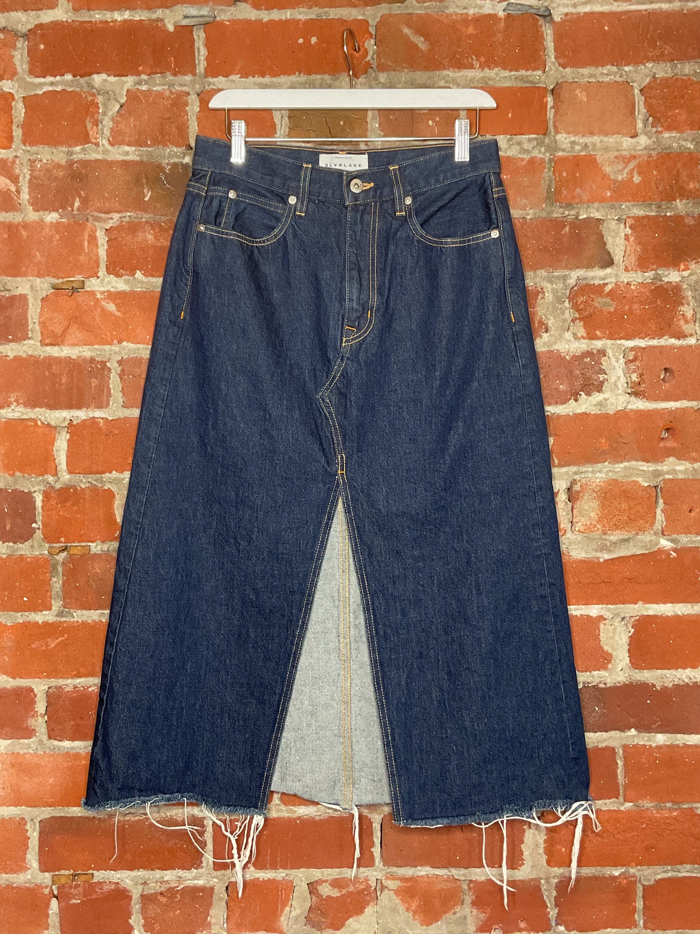 SLVRLAKE Denim Midi Skirt | SZ 26